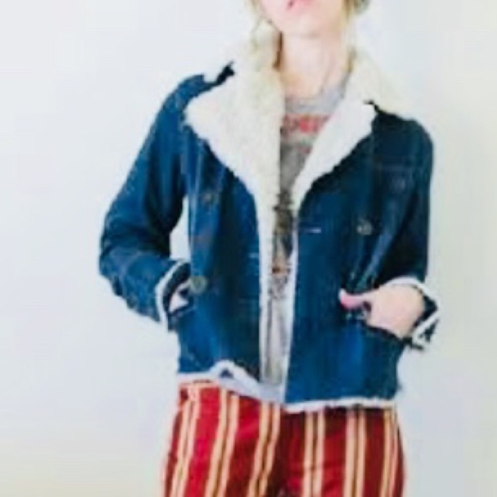 DOLLHOUSE Denim Faux Fur Coat